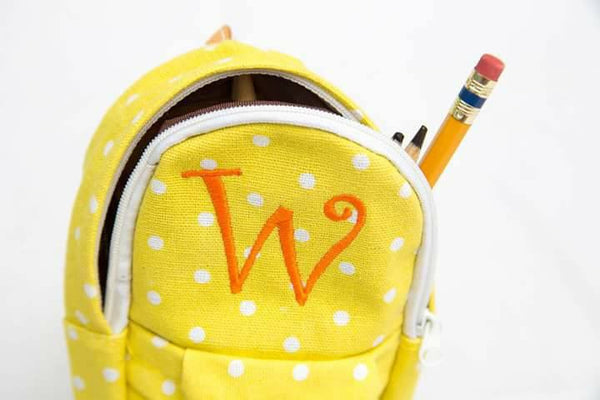 Mini Polka Dot Backpack Bag with Clip - Forever Stitches