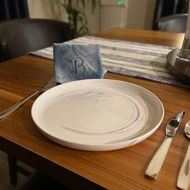 Hand Dyed Napkins in Blu Sky - Forever Stitches