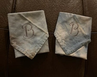 Hand Dyed Napkins in Blu Sky - Forever Stitches