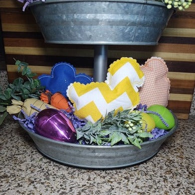 Shabby Bunnies Tiered Tray Set - Forever Stitches