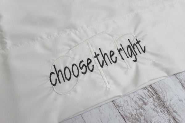 Choose the Right CTR Missionary Pillow Case - Forever Stitches