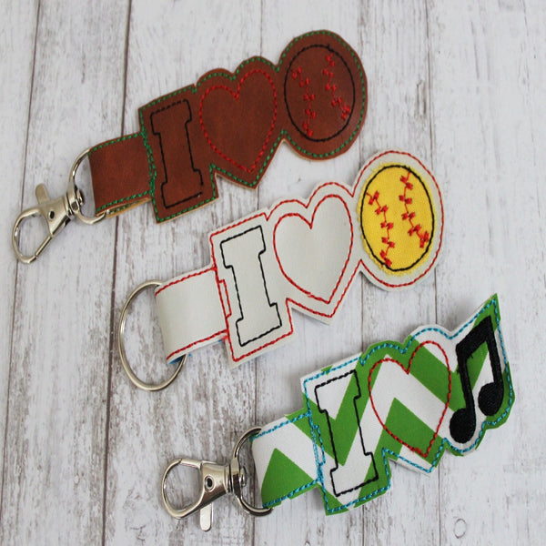 Adorable Zipper Pulls and Keychains - MANY Styles - Sports, Animals, Hobbies, and More! - Forever Stitches