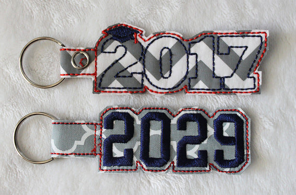 Graduation Year Keychain - Forever Stitches