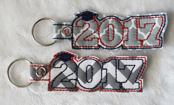 Graduation Year Keychain - Forever Stitches