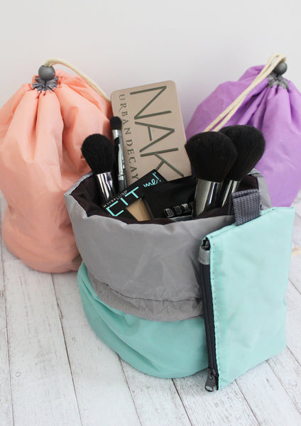 Cinch Water Proof Travel or Cosmetic Bag - Forever Stitches