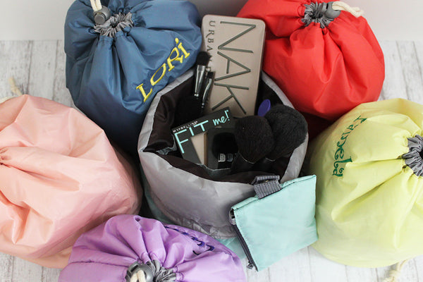 Cinch Water Proof Travel or Cosmetic Bag - Forever Stitches