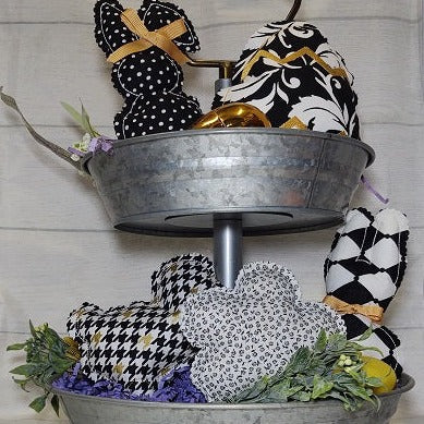 Shabby Bunnies Tiered Tray Set - Forever Stitches