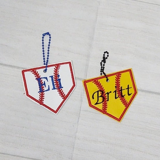 Home Plate Bag Tag - Forever Stitches