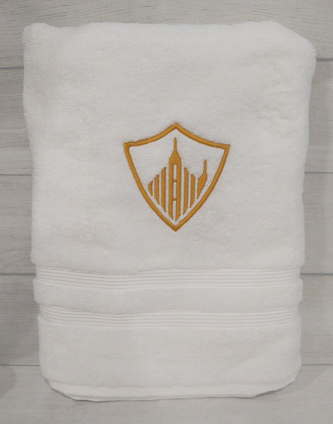 Strive To Be Towel with Name - Forever Stitches