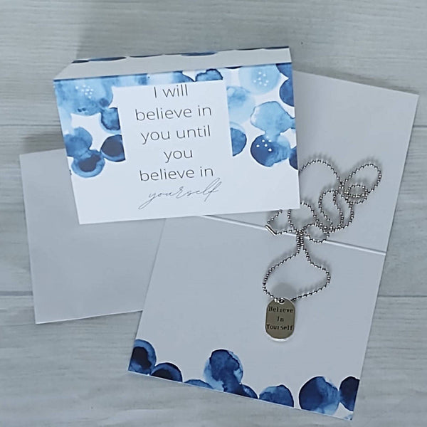 Believe in Yourself Dog Tag - Forever Stitches