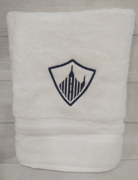 Strive To Be Towel with Name and Date - Forever Stitches