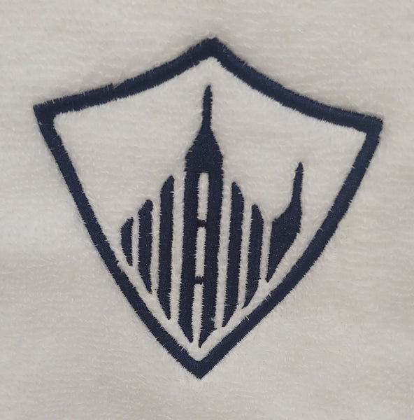 Strive To Be Towel with Name and Date - Forever Stitches