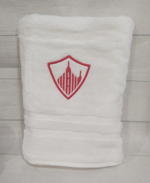 Strive To Be Towel with Name and Date - Forever Stitches