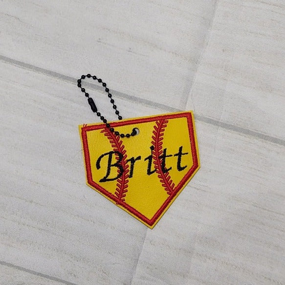 Home Plate Bag Tag - Forever Stitches